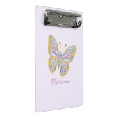 Juwel Vlinder Paars Blauw Goud Mini Klembord (Schuin)