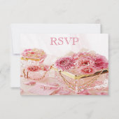 Juwelen, boxen en roze bloemen RSVP (Voorkant)