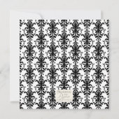  juwelen Buckle Black White Damask Ribbon Kaart (Achterkant)
