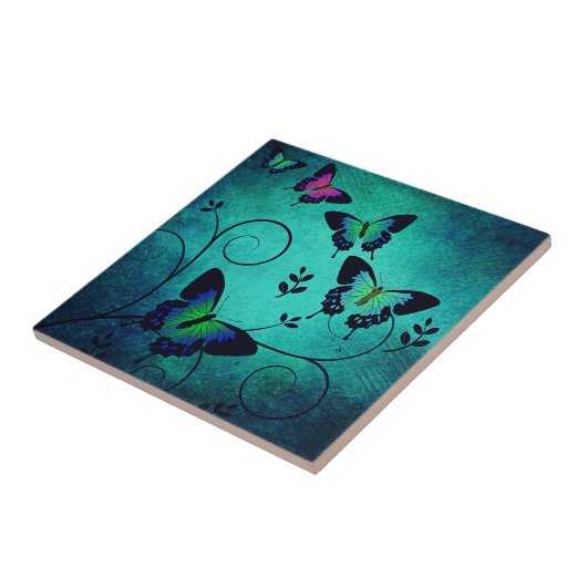  juwelen Butterflies Tegeltje (Zijkant)