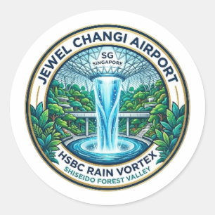JUWELEN CHANGI AIRPORT RONDE STICKER