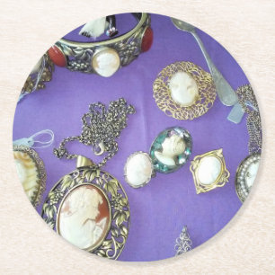  juwelen collectie ronde kartonnen onderzetter