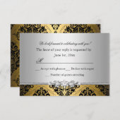 Juwelen Damast Gold & Zilver RSVP (Voorkant / Achterkant)
