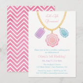 juwelen die meisjes van de geboorte maken kaart (Voorkant / Achterkant)