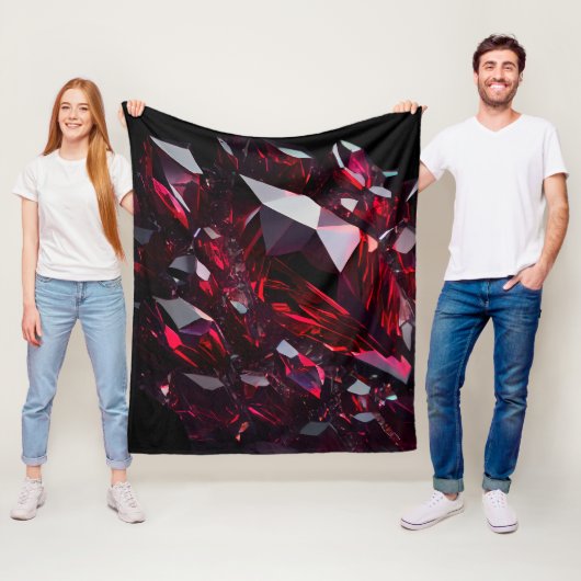 Juwelen Edelsteen Ruby Crystal Fleece Deken (In situ)