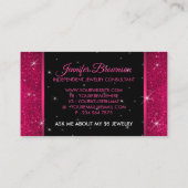 Juwelen en Accessoires Glitter Pink Diamond Crown Visitekaartje (Achterkant)