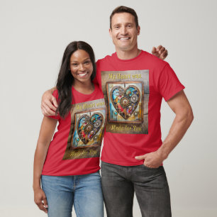 Juwelen En Gebrandschilderd Hart Steampunk Serie T-shirt