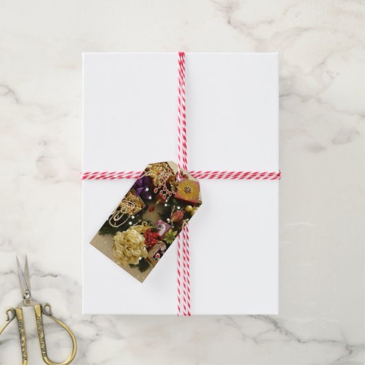  juwelen en gemstone Victoriaans Wreath Cadeaulabel (Met Touw)