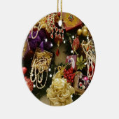  juwelen en gemstone Victoriaans Wreath Keramisch Ornament (Rechts)