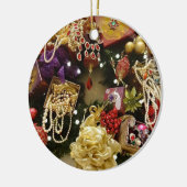  juwelen en gemstone Victoriaans Wreath Keramisch Ornament (Links)