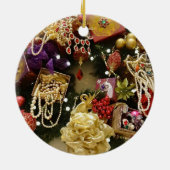  juwelen en gemstone Victoriaans Wreath Keramisch Ornament (Achterkant)