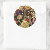 juwelen en gemstone Victoriaans Wreath Ronde Sticker (Tas)