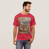 Juwelen en Glas in lood hart Steampunk-serie T-shirt (Voorkant volledig)