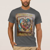 Juwelen en Glas in lood hart Steampunk-serie T-shirt (Voorkant)