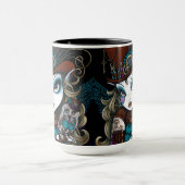 Juwelen en Vern Steampunk Angel met Owl Familiar Mok (Midden)