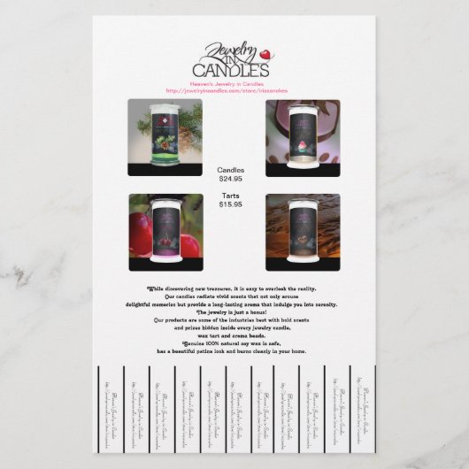 Juwelen in kaarsbrochures flyer (Voorkant)