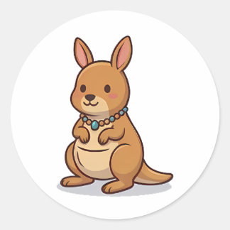 Juwelen Kangoeroe Ronde Sticker
