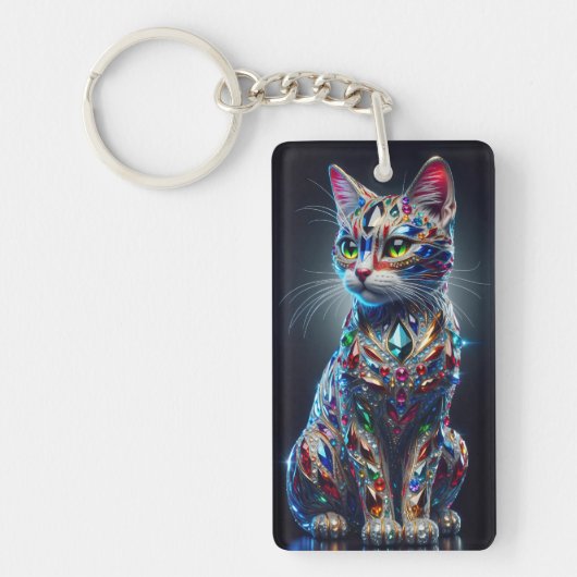 Juwelen Kat Sleutelhanger (Voorkant)
