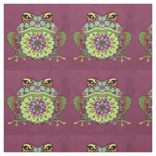 Juwelen kikker op Paars Stof (Swatch)