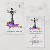 *~*  juwelen Magische Mierige Amethyst  Visitekaartje (Voorkant / Achterkant)