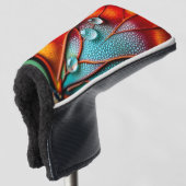 Juwelen op een vurige vleugel golfheadcover (3/4 voorkant)