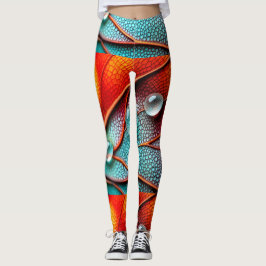 Juwelen op een vurige vleugel leggings