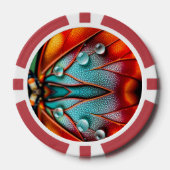 Juwelen op een vurige vleugel poker chips (Voorkant)