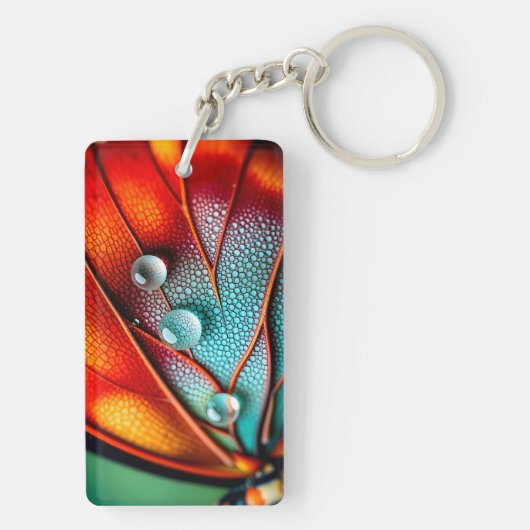 Juwelen op een vurige vleugel sleutelhanger (achterkant)