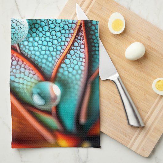 Juwelen op een vurige vleugel theedoek (Quarter Fold)