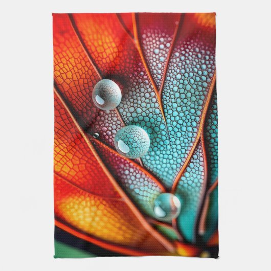 Juwelen op een vurige vleugel theedoek (Verticaal)