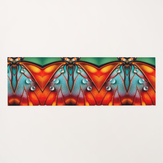 Juwelen op een vurige vleugel yogamat (Achterkant (horizontaal))