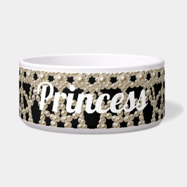 Juwelen parelprinses Custom Ceramic Pet Bowl Voerbakje