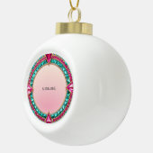 Juwelen Roze en Turkoois Keramische Bal Ornament (Rechts)