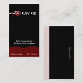 Juwelen Ruby - Red Ruby Rhinestone Logo Visitekaartje (Voorkant / Achterkant)