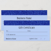 Juwelen - Sapphire Gift Certificate (Voorkant / Achterkant)