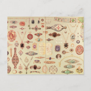 Juwelen uit de Catalogus Tiffany, 1890 Briefkaart