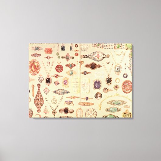 Juwelen uit de Catalogus Tiffany, 1890 Canvas Afdruk (Voorkant)