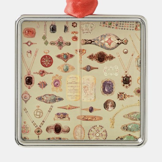 Juwelen uit de Catalogus Tiffany, 1890 Metalen Ornament (Voorkant)