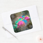 Juwelen van de kerstsieraden vierkante sticker (Envelop)