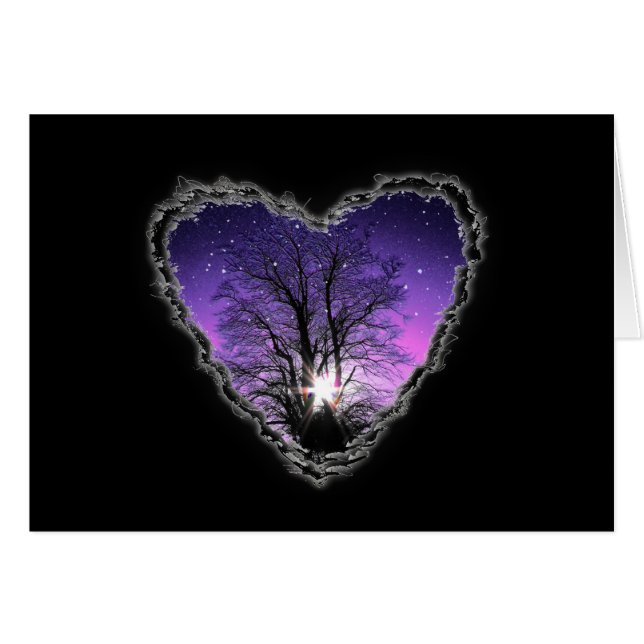 Juwelen van de Sky Valentijn Romance Love Kaart (Voorkant Horizontaal)