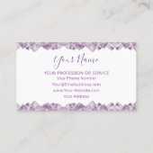 juwelen van edele amethysten visitekaartje (Achterkant)