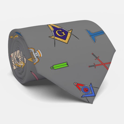 Juwelen van het Kantoor-Masonische Stropdas (Opgerold)