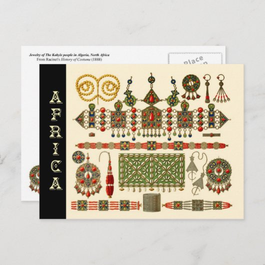 Juwelen van het volk van Kabyle in Algerije Briefkaart (Voorkant / Achterkant)