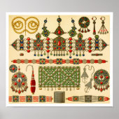 Juwelen van het volk van Kabyle in Algerije Poster (Voorkant)