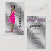 Juwelen Visitekaartje Afrikaanse Amerikaanse Zebra (Voorkant / Achterkant)