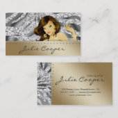 Juwelen Visitekaartje Tanning Woman Zebra Silver G (Voorkant / Achterkant)