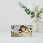 Juwelen Visitekaartje Tanning Woman Zebra Silver G (Staand voorkant)