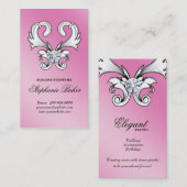 juwelen Visitekaartje Wit roze (Voorkant / Achterkant)