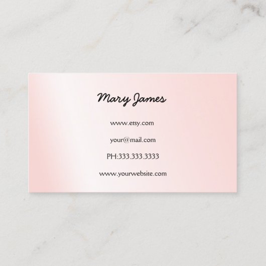 juwelen Visitekaartjes (Achterkant)