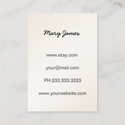 juwelen Visitekaartjes (Achterkant)